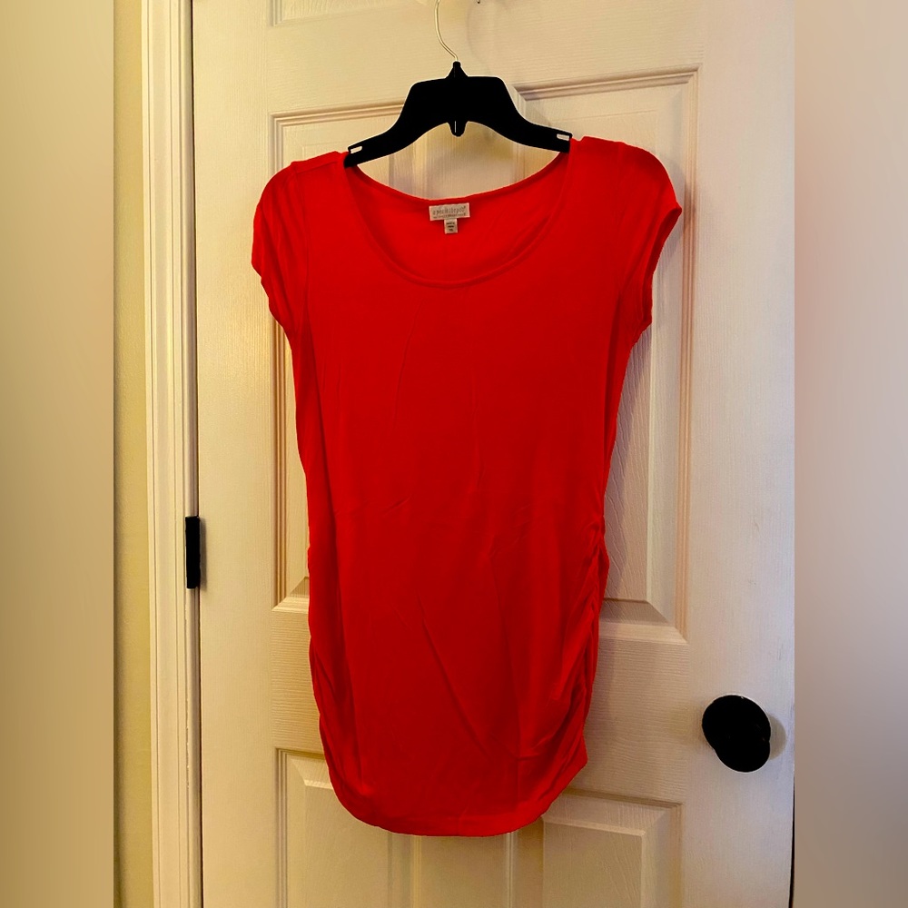 Maternity tunic short sleeve top